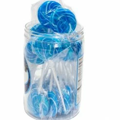 Lolliland Lollipops - Blue N White Mini Swirly Lollipop 24pc