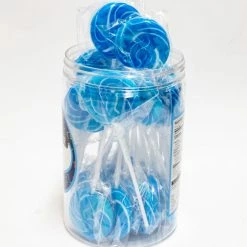 Lolliland Lollipops - Blue N White Mini Swirly Lollipop 24pc