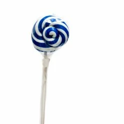 Designer Candy Lollipop Flat Handmade - Blue Swirl