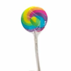 Rocky Rock Candy Company Lollipop Flat Handmade - Rainbow - 80g