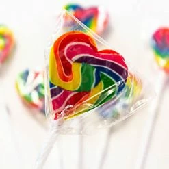 Lolliland Lollipops - Rainbow Mini Heart Lollipop 8pc
