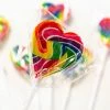 Lolliland Lollipops - Rainbow Mini Heart Lollipop 24pc
