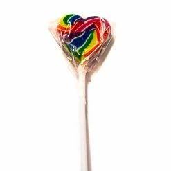 Lolliland Lollipops - Rainbow Mini Heart Lollipop 8pc