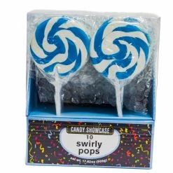 Lolliland Lollipops - Swirl Flat Pops Blue