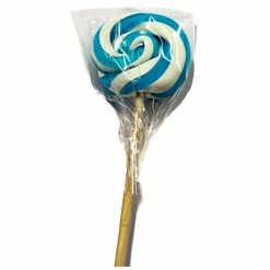 Designer Candy Lollipop Flat Handmade - Blue Swirl