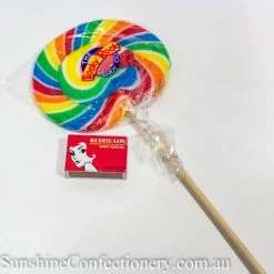 Rocky Rock Candy Company Lollipop Flat - Rainbow - 180g Lollipops