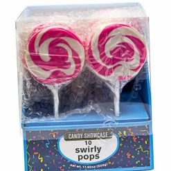 Lolliland Lollipops - Swirl Flat Pops Pink