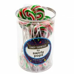 Lolliland Red, Green & White - Swirl Lollipops 24pcs
