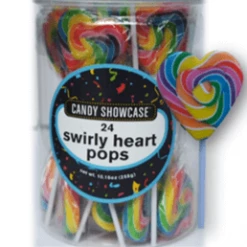 Lolliland Lollipops - Rainbow Mini Heart Lollipop 24pc