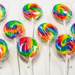 Lolliland Lollipops - Rainbow Mini Swirl Lollipop 8pc