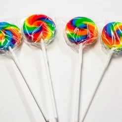 Lolliland Lollipops - Rainbow Mini Swirl Lollipop 8pc