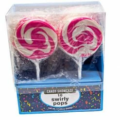 Lolliland Lollipops - Swirl Flat Pops Pink