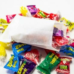 Sunshine Confectionery Outlet Lolly Bags White Paper Old Aussie Favourites & Classic Retro Lollies
