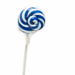 Designer Candy Lollipop Flat Handmade - Blue Swirl