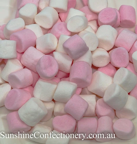 Prydes Confectionery Pink & White Mini Marshmallows 200g