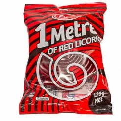 Fyna Confectionery Licorice / Aniseed Metre Raspberry Box Of 8