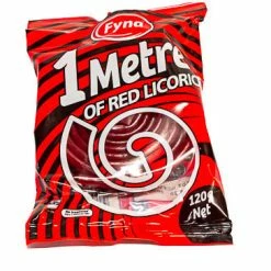 Fyna Confectionery Licorice / Aniseed Metre Raspberry Box Of 8