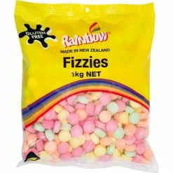 Rainbow Confectionery Fizzies 1kg Candy, LOLLIES & Confectionery