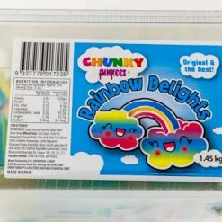 Chunky Rainbow Delights Filled Blow Pipes Tub Novelty Confectionery