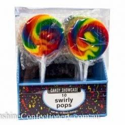 Lolliland Lollipops - Swirl Flat Pops Rainbow