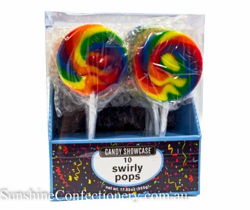 Lolliland Lollipops - Swirl Flat Pops Rainbow