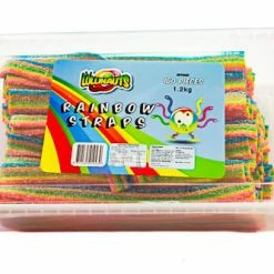 Lolliland Rainbow Sour Straps - Tub 1.2kg SOUR Lollies