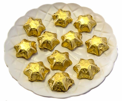 Paul's Confectionery Stars - Chocolate Foil Stars - Gold 5kg Wrapped Sweets - CORPORATE Events