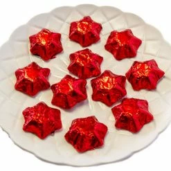 Paul's Confectionery Stars - Chocolate Foil Stars - Red