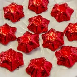 Paul's Confectionery Stars - Chocolate Foil Stars - Red