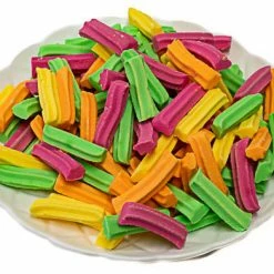 Cooks Confectionery Mini Fruit Sticks - Mixed Colours 500g