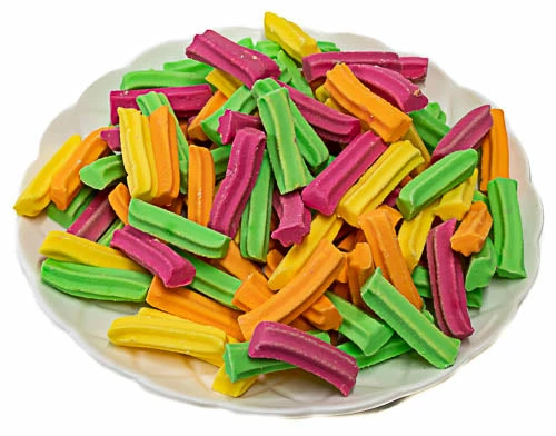 Cooks Confectionery Mini Fruit Sticks - Mixed Colours 500g