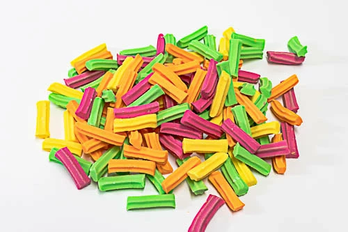 Cooks Confectionery Mini Fruit Sticks - Mixed Colours 500g