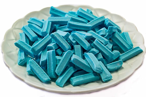 Cooks Confectionery Mini Fruit Sticks - Blue 480g Candy, LOLLIES & Confectionery