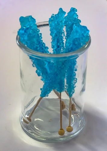 Lolliland Candy, LOLLIES & Confectionery Crystal Sticks - Blue 6 Sticks