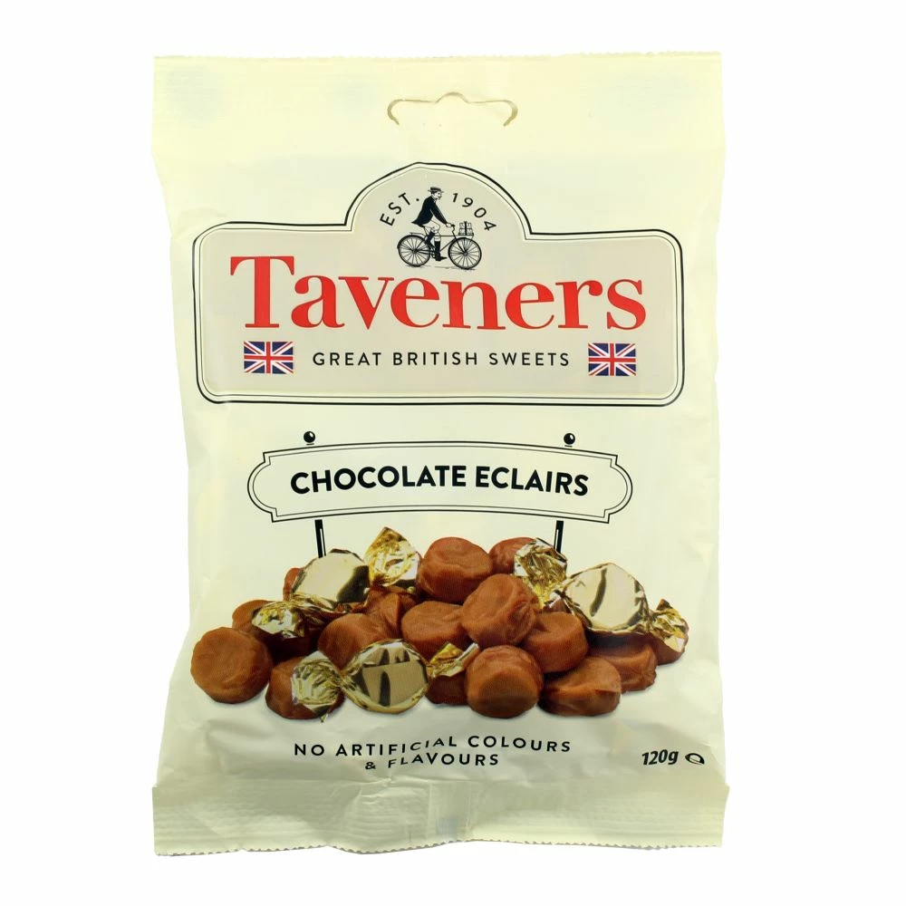 Chocolate Eclairs Toffee 120g Taveners