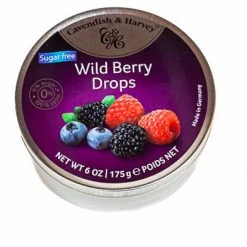 Cavendish & Harvey Sugar Free C & H Wild Berry Drops Candy, LOLLIES & Confectionery