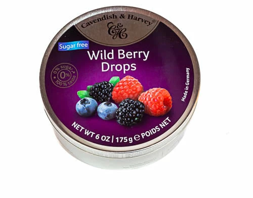 Cavendish & Harvey Sugar Free C & H Wild Berry Drops Candy, LOLLIES & Confectionery
