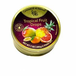 Cavendish & Harvey Sugar Free C & H Tropical Fruit Drops Candy, LOLLIES & Confectionery