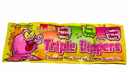 Universal Candy Triple Dippers Box SOUR Lollies