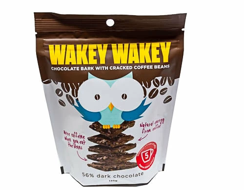 Sunshine Confectionery Nuts Roasted & Chocolate Wakey Wakey Dark Chocolate Coffee Bark Bites