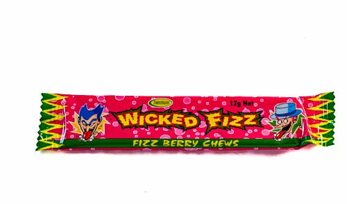 Sweetmans SOUR Lollies Wicked Fizz Strawberry - Box